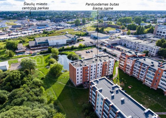Parduodamas erdvus 2 kambarių butas Spindulio g. 10B, Šiauliuose