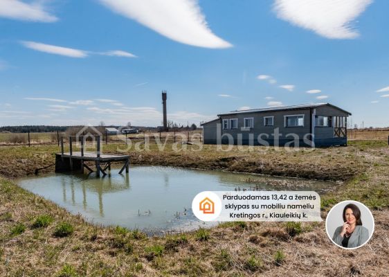 Parduodamas mobilus namelis su 13,42 arų žemės sklypu, Kretingos r. sav., Vydmantų sen. Kiauleikių k., Baltijos aklg.