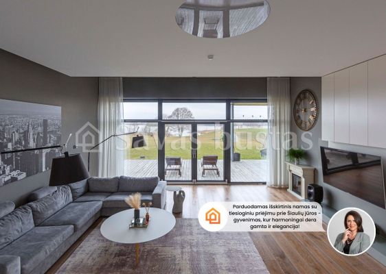 Parduodamas išskirtinis 277 m² namas su tiesioginiu priėjimu prie Šiaulių jūros – gyvenimas, kur harmoningai dera gamta ir elegancija!