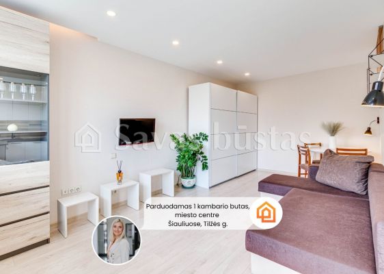 Parduodamas jaukiai įrengtas 1 kambario butas &Scaron;iaulių miesto centre, Tilžės g. 165