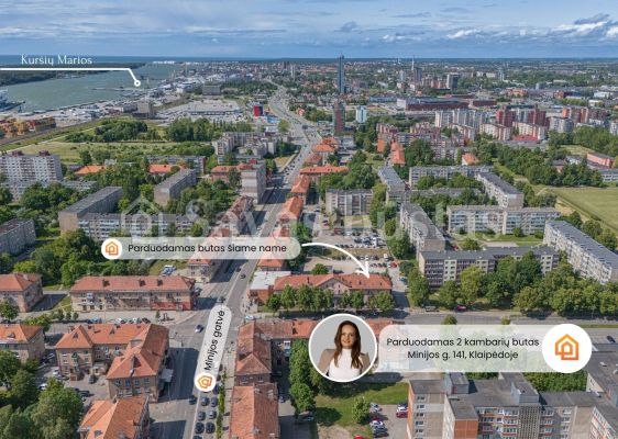 Parduodamas jaukus ir tvarkingas 2 kambarių butas Minijos g. 141, Klaipėdoje