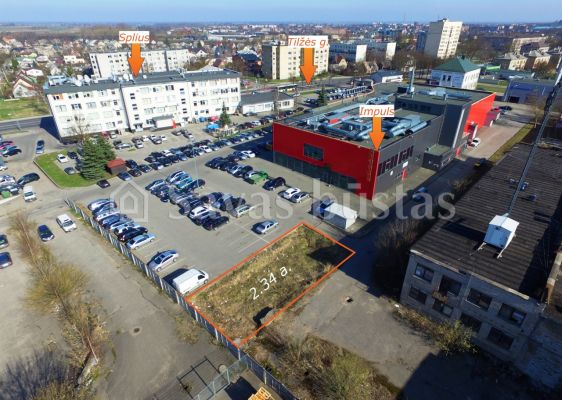 Parduodamas komercinės paskirties 2,34 arų sklypas Vairo g. 4, Šiauliuose.