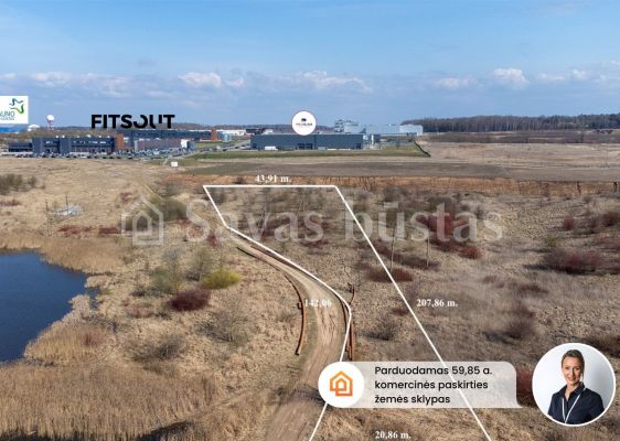 Parduodamas komercinės paskirties žemės sklypas