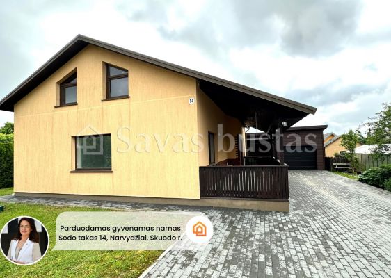 Parduodamas kompaktiškas 1 aukšto gyvenamasis namas Narvydžių k., Skuodo r., Sodo takas 14