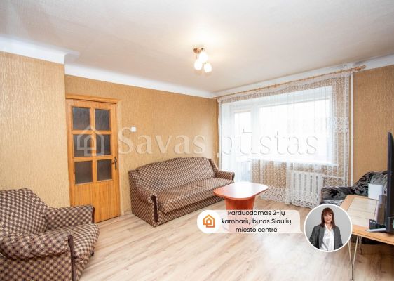 Parduodamas miesto centre 2 kambarių butas Vasario 16-osios g. 31, Šiauliuose