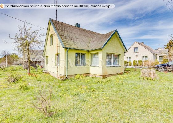 Parduodamas mūrinis, apšiltintas namas su 30 arų žemės sklypu Mažeikių r., Palnosų k.