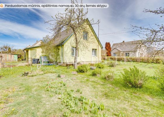 Parduodamas mūrinis, apšiltintas namas su 30 arų žemės sklypu Mažeikių r., Palnosų k.