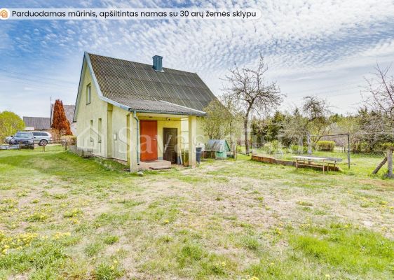 Parduodamas mūrinis, apšiltintas namas su 30 arų žemės sklypu Mažeikių r., Palnosų k.