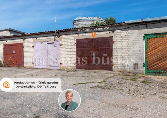 Parduodamas mūrinis garažas su rūsiu, Geležinkelio g. 10G, Tel&scaron;iai