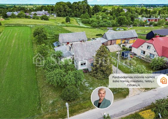 Parduodamas mūrinis namas su 29,40 arų sklypu &scaron;alia Varnių miestelio, Nakačios g. 9, Ožtakių k., Tel&scaron;ių r.
