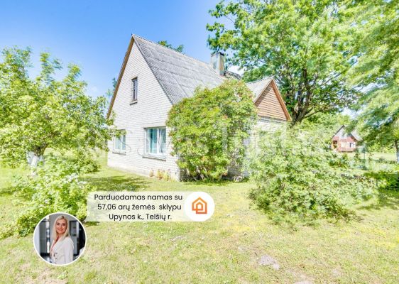 Parduodamas mūrinis namas su 57,06 arų žemės sklypu Kaštonų g., Upynos k., Telšių r.