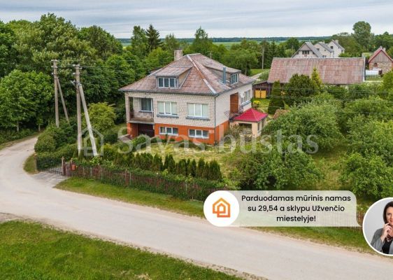 Parduodamas mūrinis namas su ūkiniu pastatu ir 29,54 arų sklypu Užventyje