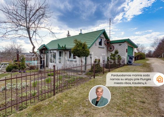 Parduodamas mūrinis sodo namas su sklypu, prie Plungės, Kau&scaron;ėnų k., Kalnų g. 6