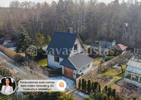 Parduodamas mūrinis sodo namas su sklypu šalia miško, Versmės g. 53, Troškučių k., Mažeikių r.