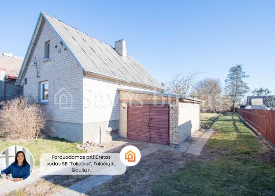 Parduodamas mūrinis sodo namas vieno aukšto su mansarda ir rūsiu, SB "Toliočiai", Tvenkinio g. 47, Toliočių k., Šiaulių r.