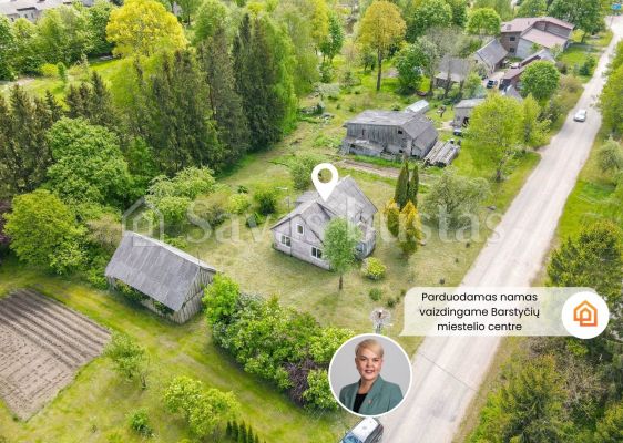 Parduodamas namas šalia tvenkinio Barstyčių miestelio centre, Sedos g. 8, Skuodo r.
