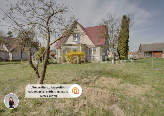 Parduodamas namas su 19 a. žemės sklypu Panevėžio r., Užunevėžio k.