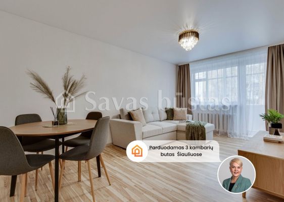 Parduodamas po kosmetinio remonto 3 kambarių butas Šiauliuose, Tilžės g. 38