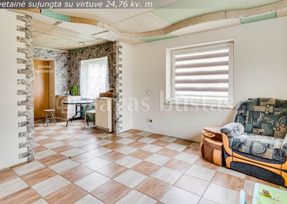 Parduodamas rąstinis namas su 15,72 arų žemės sklypu Beržų g., Bučiūnų k., Joniškio r.