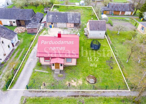 Parduodamas rąstinis namas su 15,72 arų žemės sklypu Beržų g., Bučiūnų k., Joniškio r.