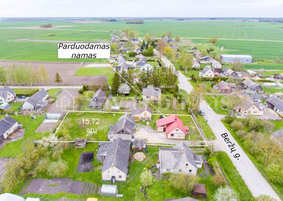 Parduodamas rąstinis namas su 15,72 arų žemės sklypu Beržų g., Bučiūnų k., Joniškio r.