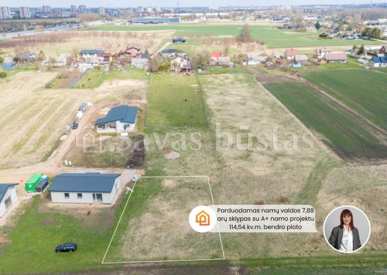 Parduodamas sklypas su namo projektu, naujų namų kvartale, &Scaron;iaulių r., Lieporių k., Sūduvių g. 30