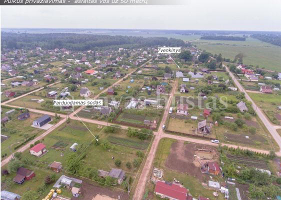 Parduodamas sodo sklypas su mediniu nameliu Linonių k., Vaivos g.