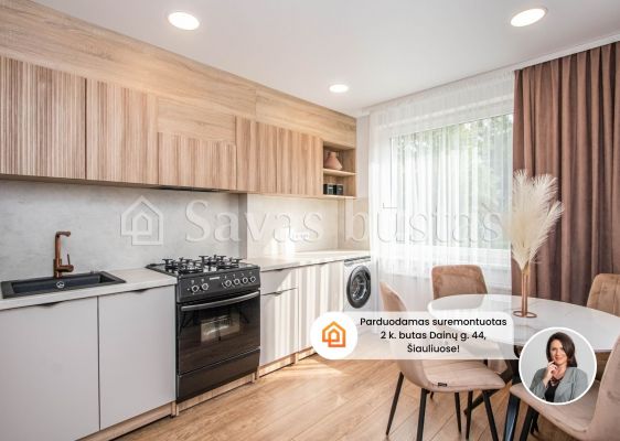 Parduodamas suremontuotas 2 kambarių butas, Dainų g. 44, Šiaulių mieste