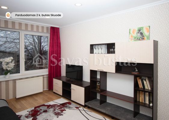 Parduodamas suremontuotas 2 kambarių butas Apuolės g., Skuode, Skuodo r.