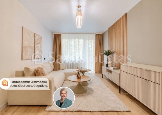 Parduodamas &scaron;viesus ir jaukiai atnaujintas 3 kambarių butas &Scaron;iauliuose, Gegužių g. 46