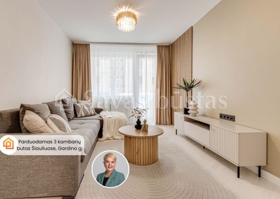Parduodamas &scaron;viesus ir jaukus 3 kambarių butas &Scaron;iauliuose, Gardino g. 19.