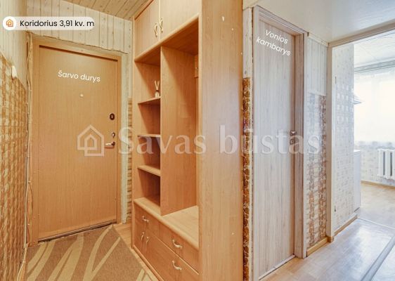 Parduodamas tvarkingas 2 kambarių butas Laisvės al. 34, Radviliškyje