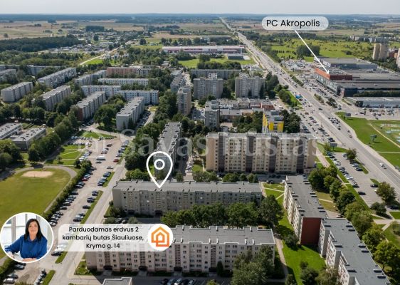 Parduodamas tvarkingas 2 kambarių butas &Scaron;iauliuose, Krymo g. 14