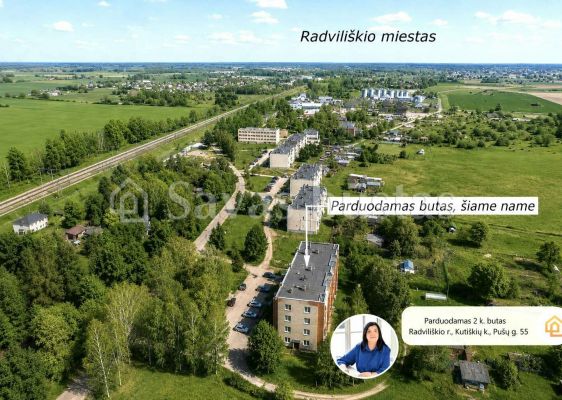 Parduodamas tvarkingas ir erdvus 2 kambarių butas Radvili&scaron;kio r., Kuti&scaron;kių k., Pu&scaron;ų g. 55