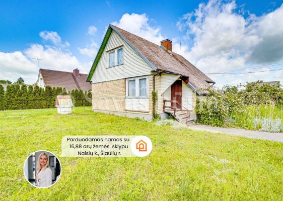 Parduodamas vieno aukšto su mansarda namas su 16,88 arų žemės sklypu Gėlės g., Naisių k., Šiaulių r.
