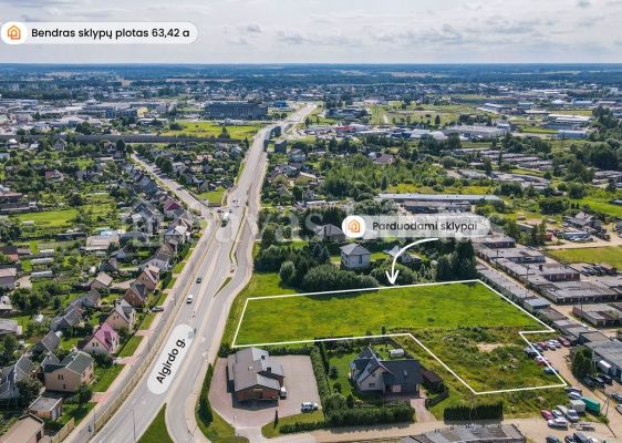 Parduodami 63,42 arų komercinės paskirties sklypai Mažeikiuose, Algirdo g.