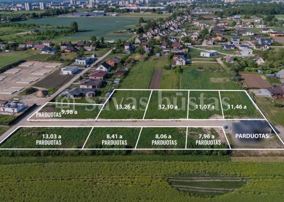 Parduodami naujai suformuoti namų valdos sklypai "ŠVENTUPIO ALĖJA", Mažosios Lietuvos g. Šiaulių r.