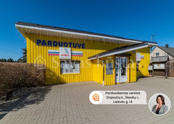 Parduodamos pilnai įrengtos prekybinės paskirties komercinės patalpos Laisvės g. 14, Drąsučiai, &Scaron;iaulių r.