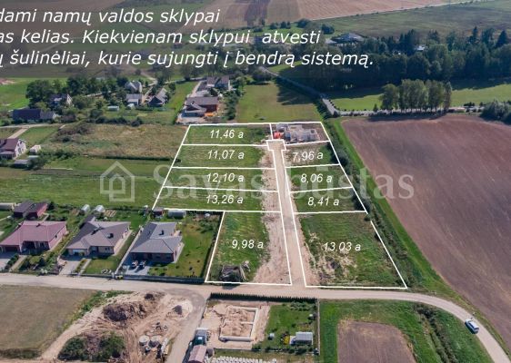 Parduodami naujai suformuoti namų valdos sklypai Mažosios Lietuvos g. Šiaulių r.