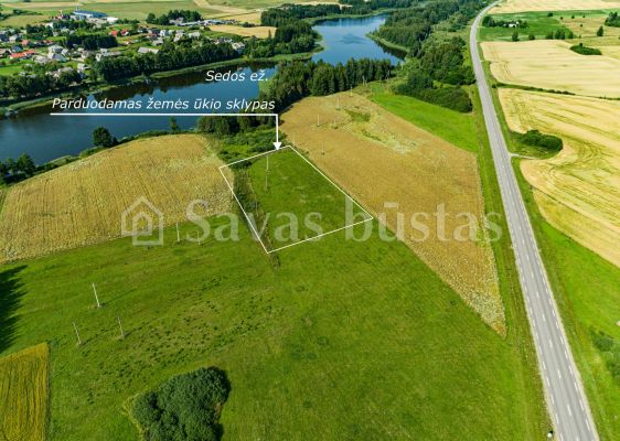 Šalia Sedos ež., parduodamas 58 arų žemės ūkio paskirties sklypas, Užežerės k.!