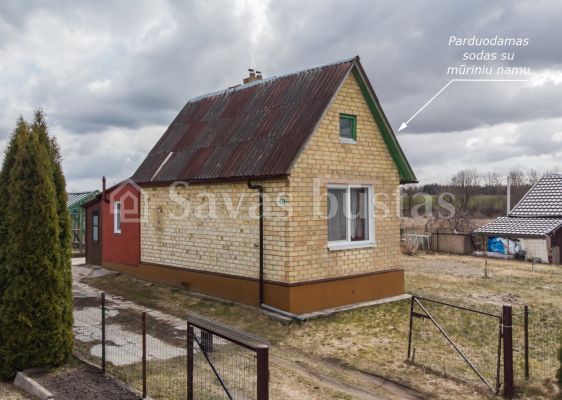 Tvarkingas sodo sklypas su gyvenamuoju mūriniu namu SB “Ventos pakrantė”, Kuršėnuose, Kiškių g.21, Šiaulių r.