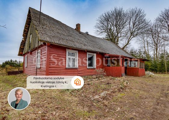 Vienkiemyje parduodama sodyba su 41,00 aro sklypu, Laivių k., Pievų g. 14, Kretingos r.