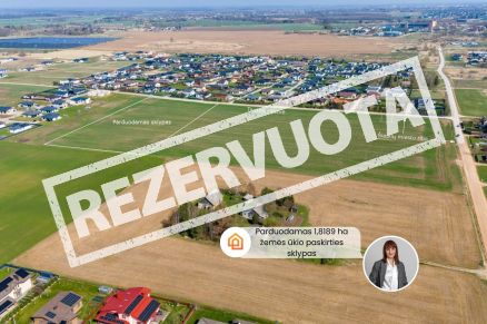 Parduodamas 1,8189 ha  žemės ūkio paskirties sklypas Tautinių g., Dainų k., Šiaulių raj.
