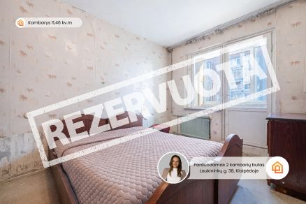 Parduodamas 2 kambarių butas 2 - ame auk&scaron;te, Laukininkų g. 38, Klaipėdoje