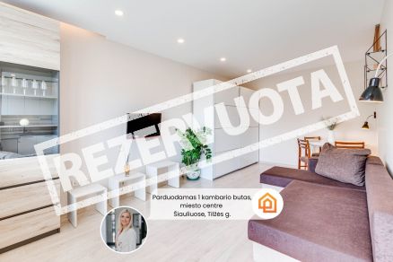 Parduodamas jaukiai įrengtas 1 kambario butas &Scaron;iaulių miesto centre, Tilžės g. 165
