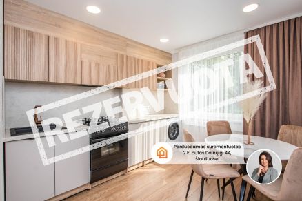 Parduodamas suremontuotas 2 kambarių butas, Dainų g. 44, Šiaulių mieste