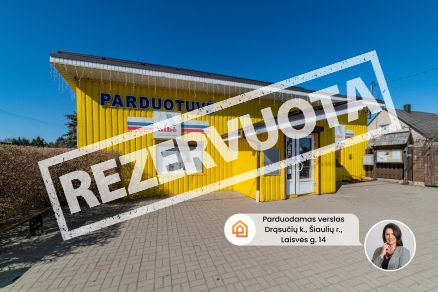 Parduodamos pilnai įrengtos prekybinės paskirties komercinės patalpos Laisvės g. 14, Drąsučiai, &Scaron;iaulių r.