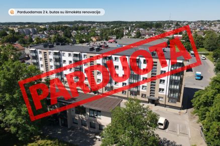 IŠMOKĖTA RENOVACIJA! Parduodamas 2 k. butas centre, Gedimino g., Telšiuose