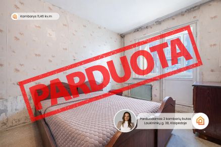 Parduodamas 2 kambarių butas 2 - ame auk&scaron;te, Laukininkų g. 38, Klaipėdoje