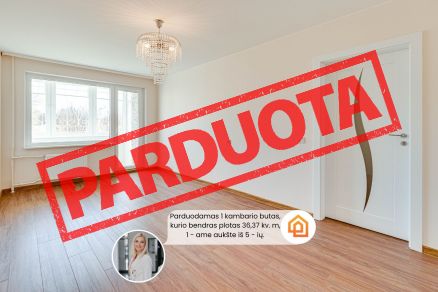 Parduodamas erdvus 1 kambario butas &Scaron;iauliuose, Kviečių g.